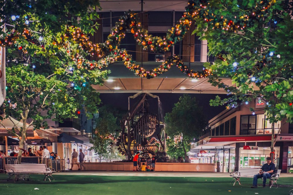 Christmas decorations in Hornsby Mall