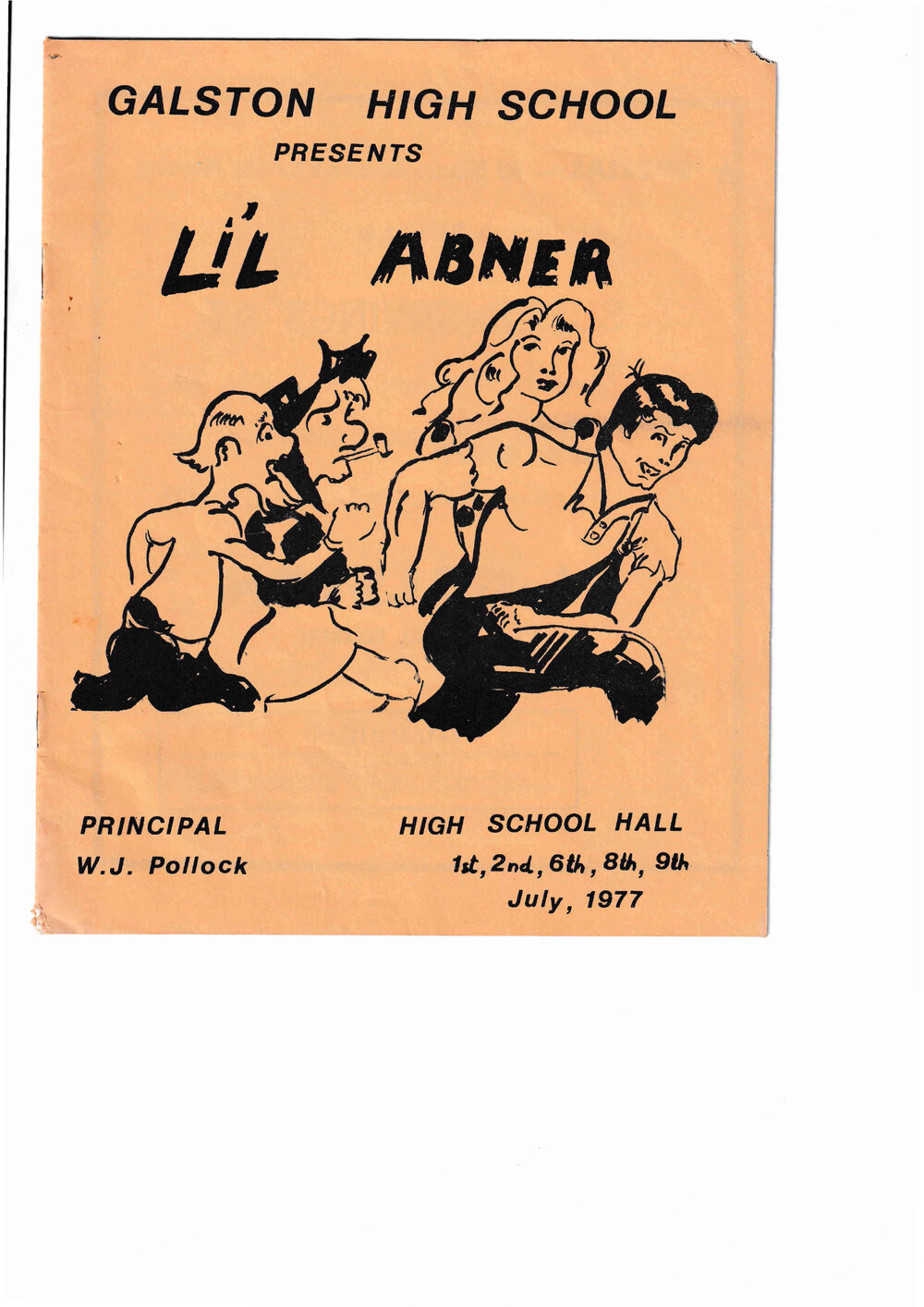 Lil Abner Programme Galston High School July 1977