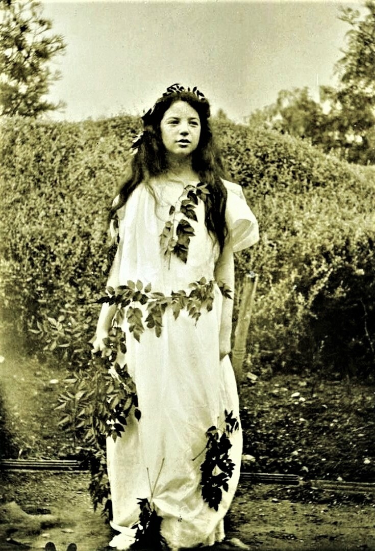 Elinor Wray dressed for Christmas celebrations