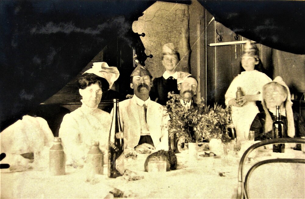 The Wray family on Christmas Day 1910