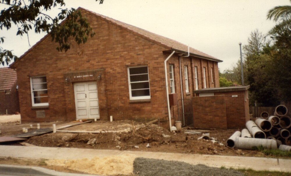 Construction of St Mark's Anglican Church complex, Pennant Hills