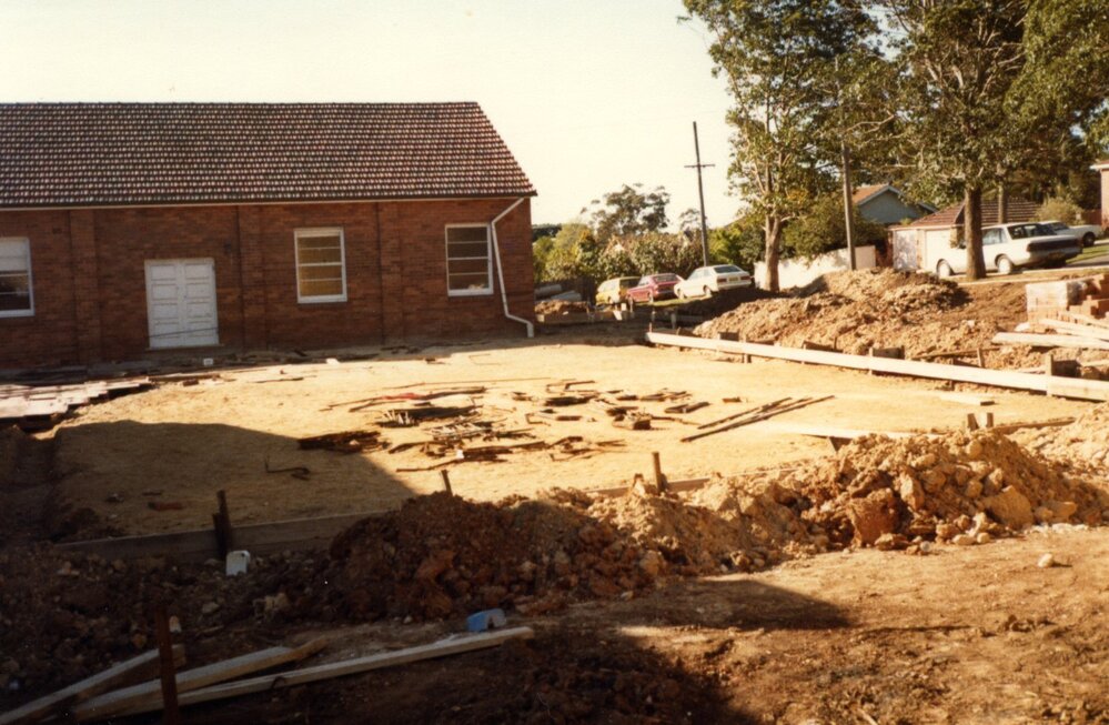 Construction of St Mark's Anglican Church complex, Pennant Hills