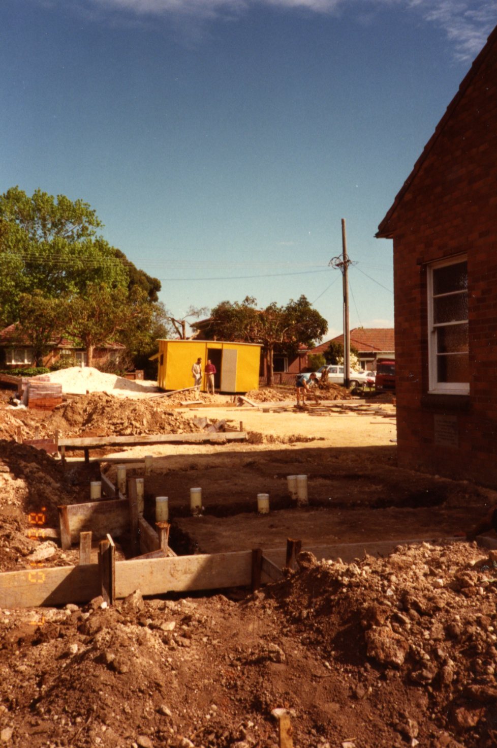Construction of St Mark's Anglican Church complex, Pennant Hills