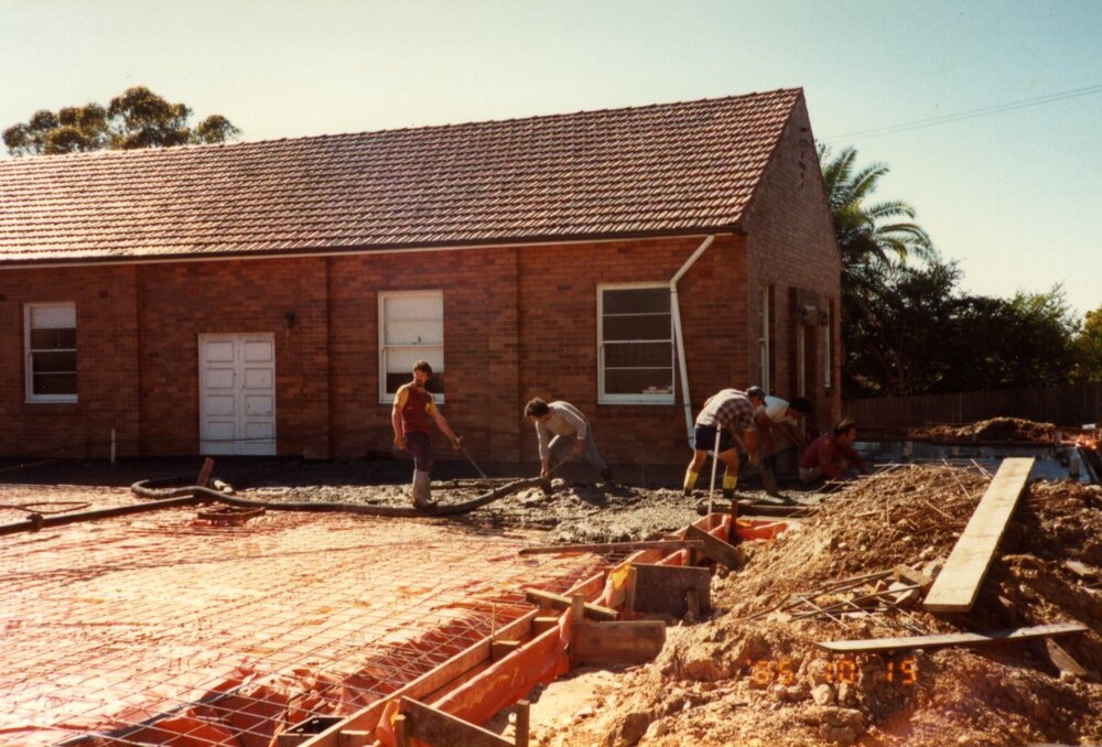 Construction of St Mark's Anglican Church complex, Pennant Hills
