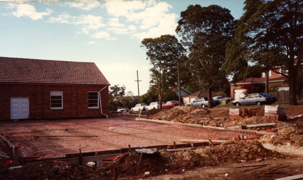 Construction of St Mark's Anglican Church complex, Pennant Hills
