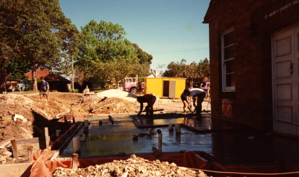 Construction of St Mark's Anglican Church complex, Pennant Hills