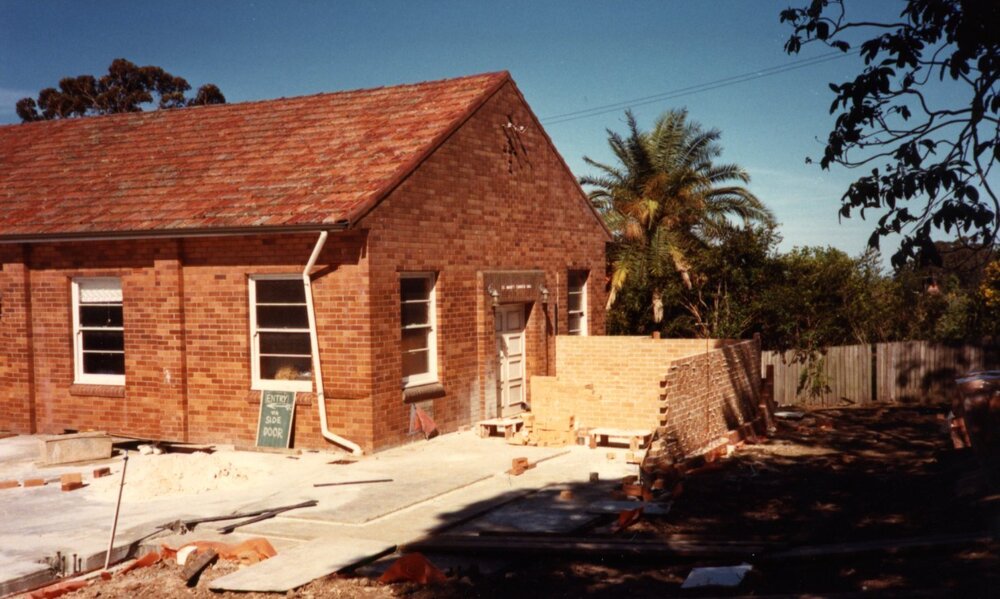 Construction of St Mark's Anglican Church complex, Pennant Hills