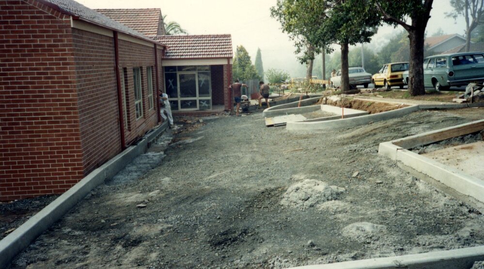 Construction of St Mark's Anglican Church complex, Pennant Hills