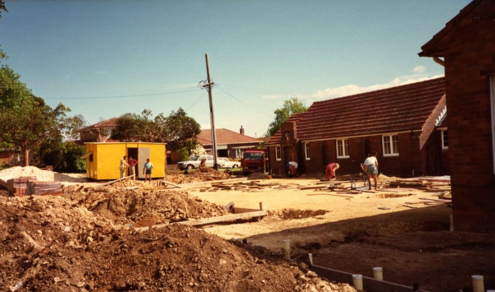 Construction of St Mark's Anglican Church complex, Pennant Hills