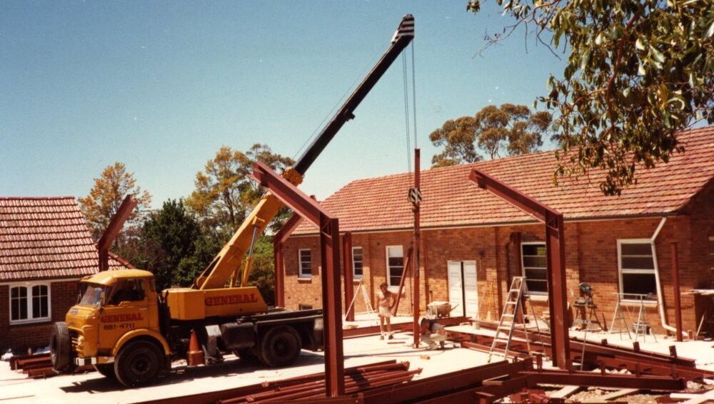 Construction of St Mark's Anglican Church complex, Pennant Hills
