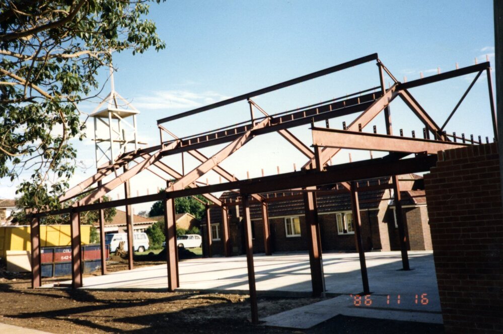Construction of St Mark's Anglican Church complex, Pennant Hills