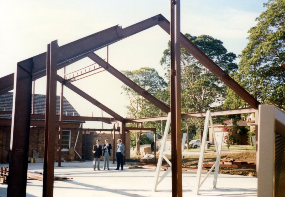 Construction of St Mark's Anglican Church complex, Pennant Hills