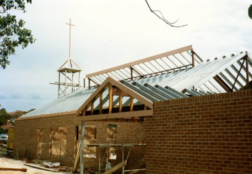 Construction of St Mark's Anglican Church complex, Pennant Hills