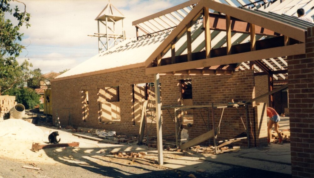 Construction of St Mark's Anglican Church complex, Pennant Hills