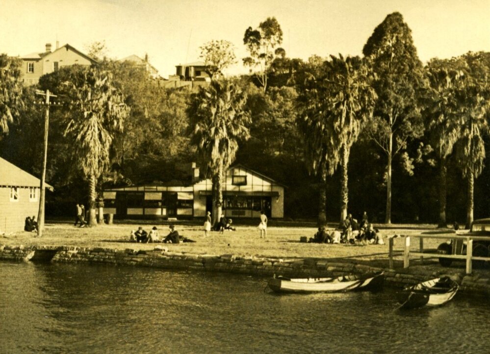 Picnic grounds at Brooklyn on the Hawkesbury River.