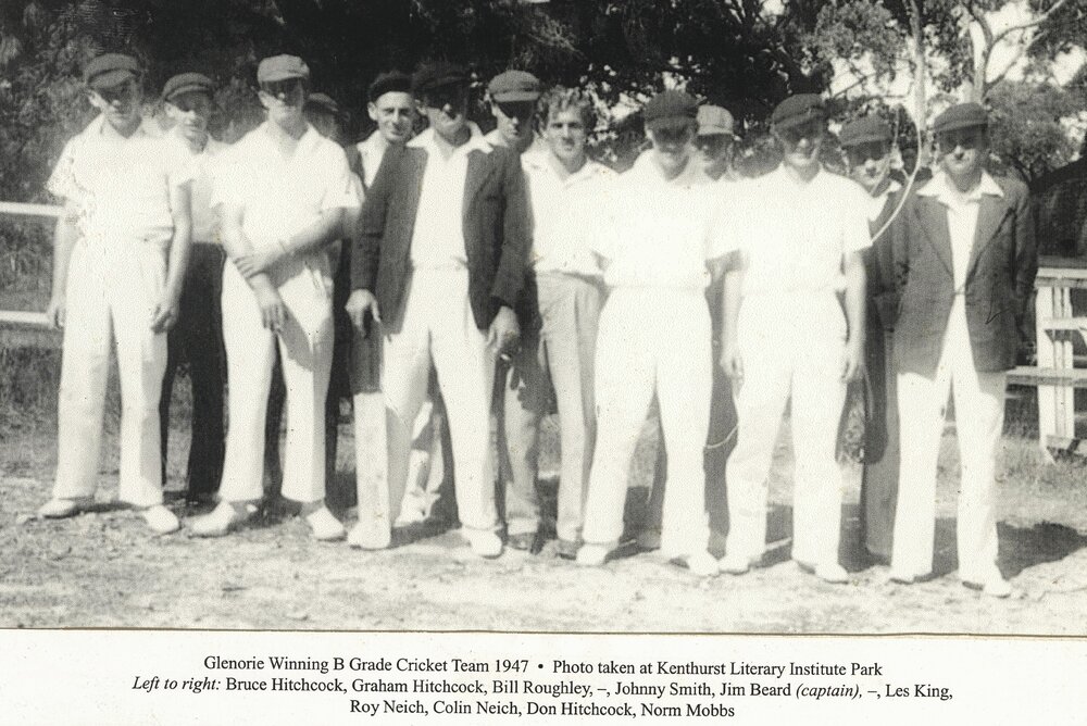 Glenorie winning B Grade Cricket Team