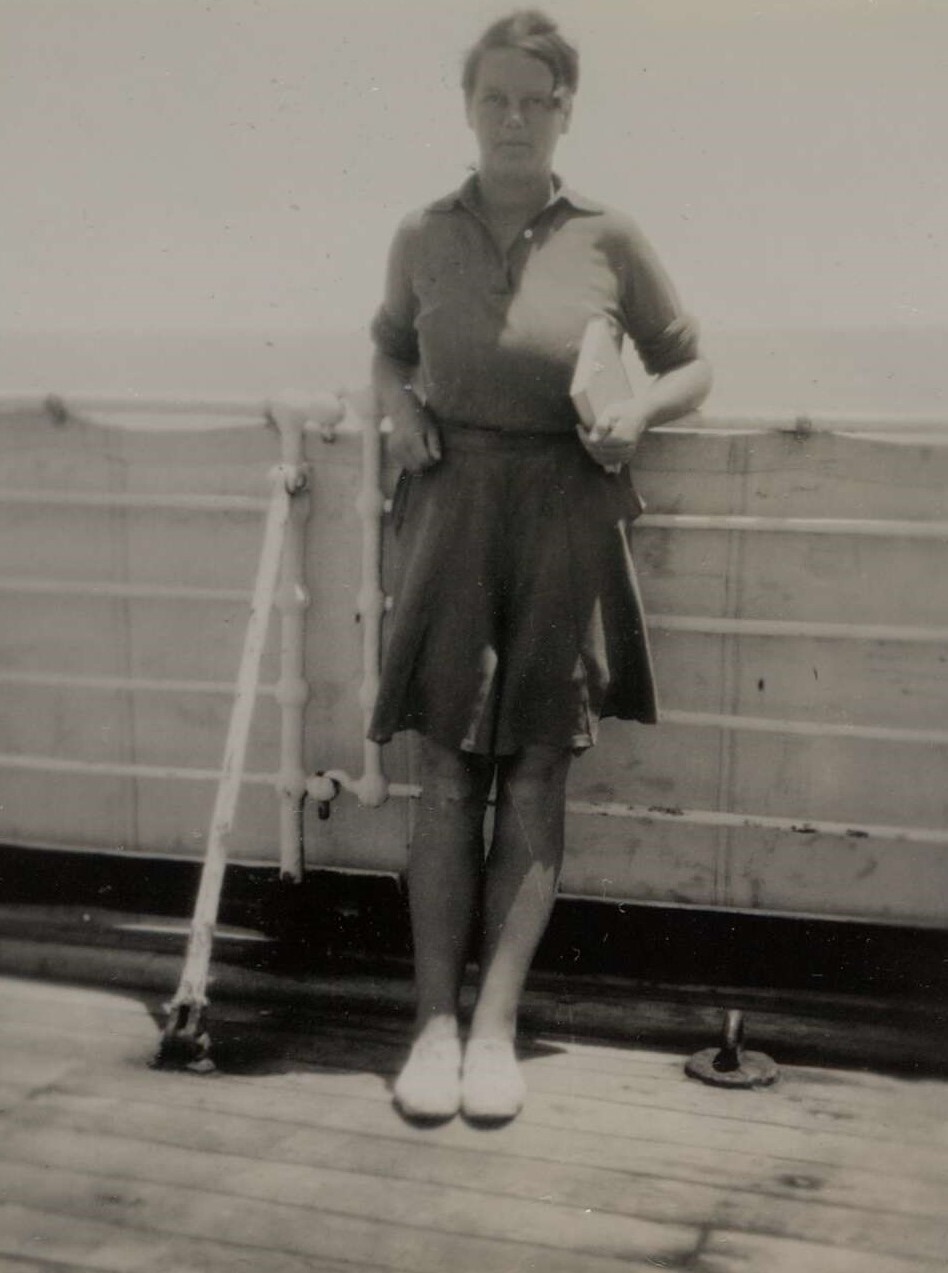 Betty Archdale on board SS Rotorua 1935