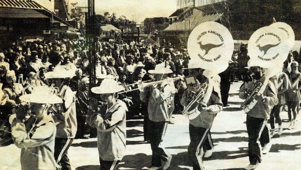 The Golden Kangaroos at the opening of Hornsby Mall