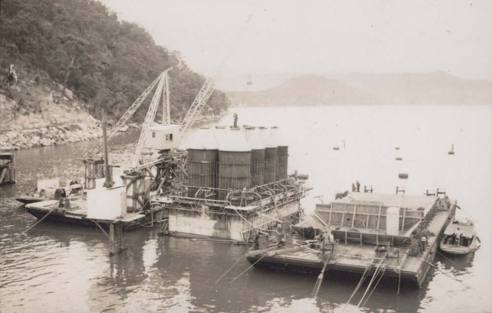 Pier 2 Hawkesbury River Bridge Construction 1941