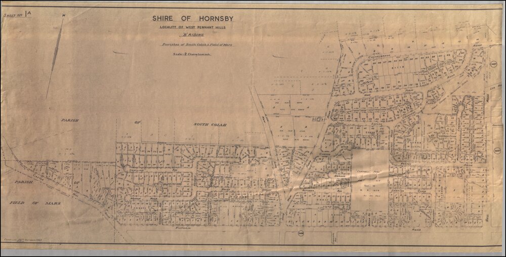 Locality of West Pennant Hills plan, B Riding, 1965 