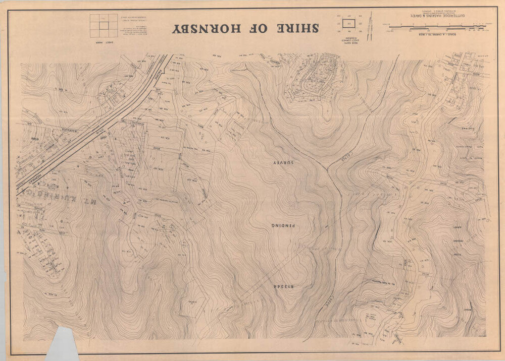Shire of Hornsby Contour Base Map 206, Mount Colah, c.1980s