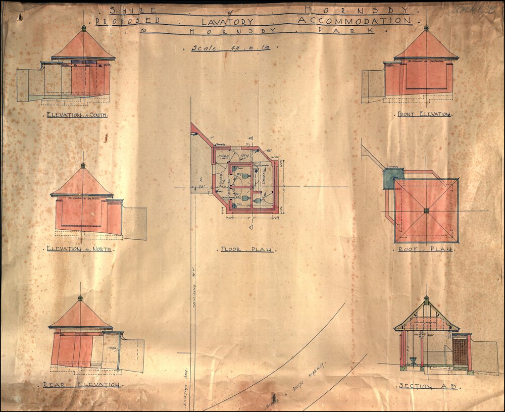 Hornsby Park, Lavatory Specification, 1935