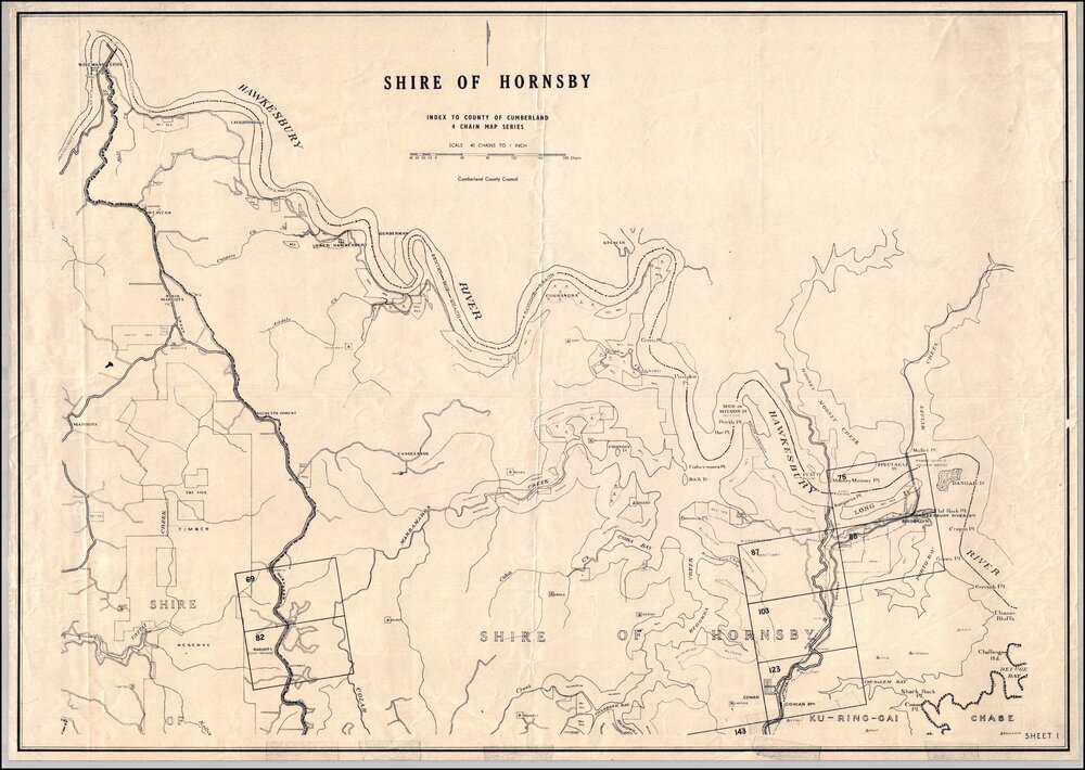 Hawkesbury River to Cowan, c.1963 [sheet 1 of 2]