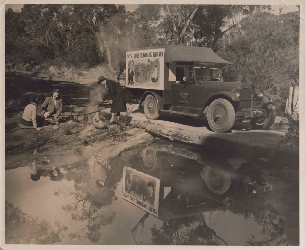 Children's Travelling Library on route to Middle Dural in the vehicle 'Moaning Minna'