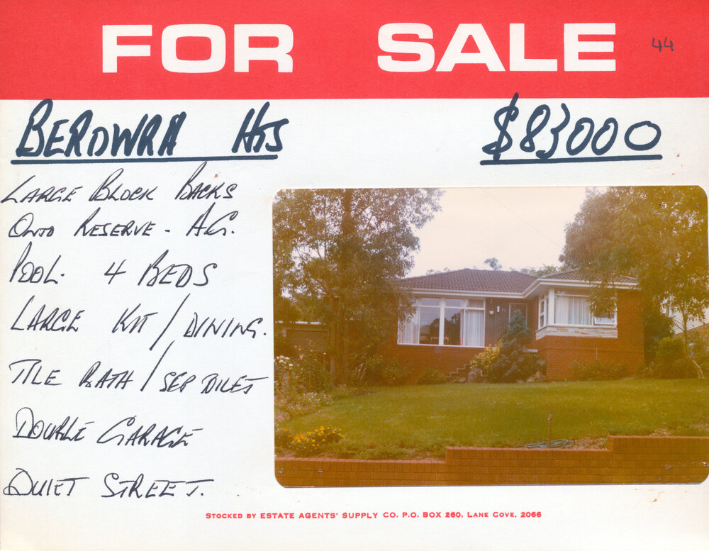 Real Estate Advertisement - Berowra