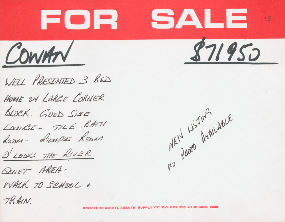 Real Estate Advertisement - Cowan