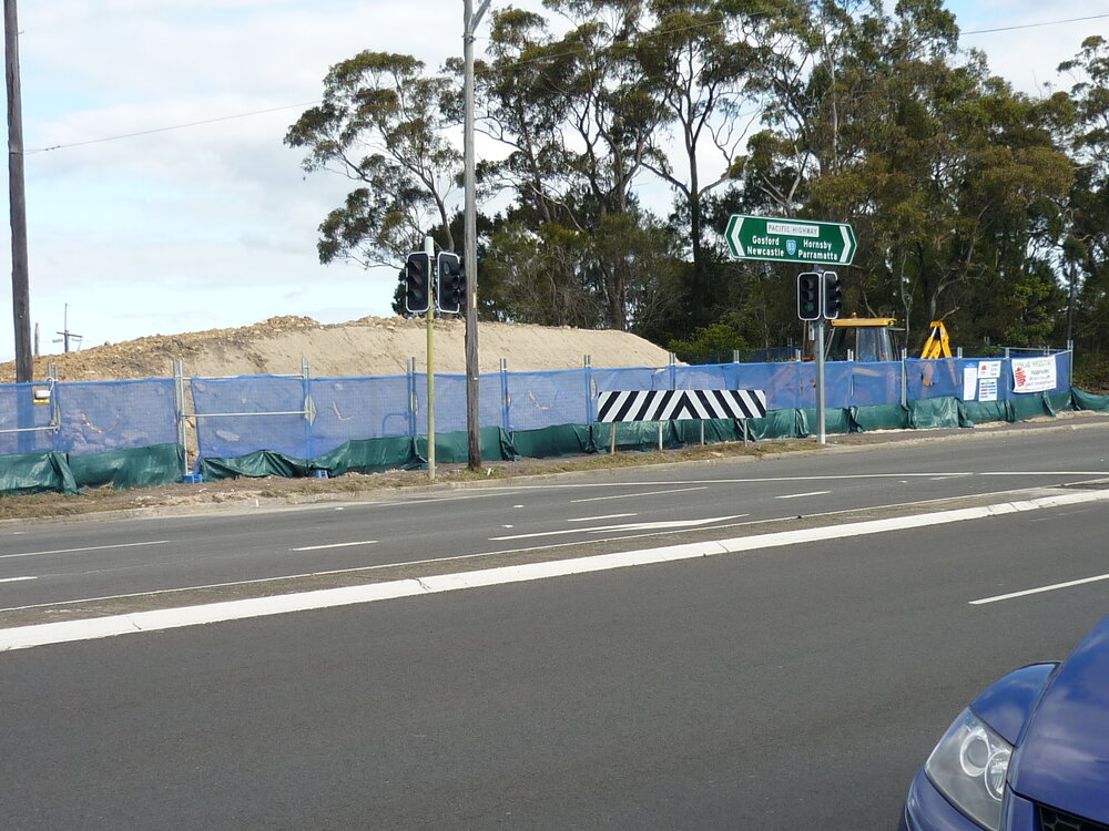 Construction of the Berowra Railway Station commuter car park