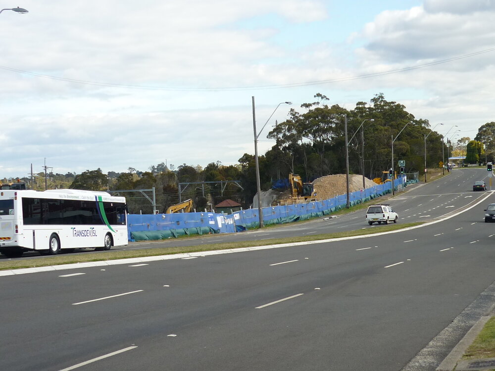 Construction of the Berowra Railway Station commuter car park