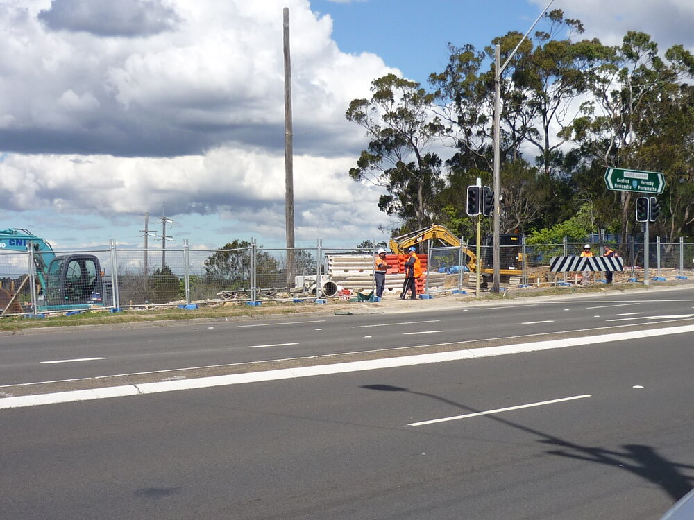 Construction of the Berowra Railway Station commuter car park