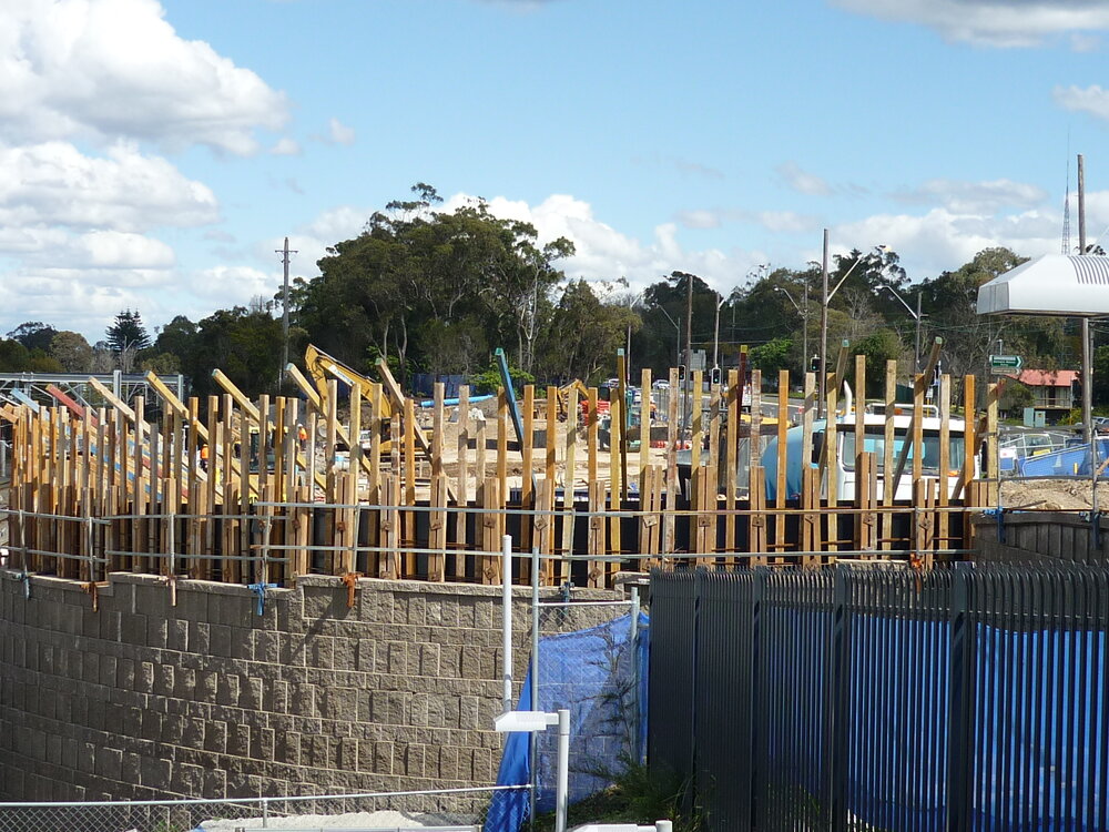 Construction of the Berowra Railway Station commuter car park