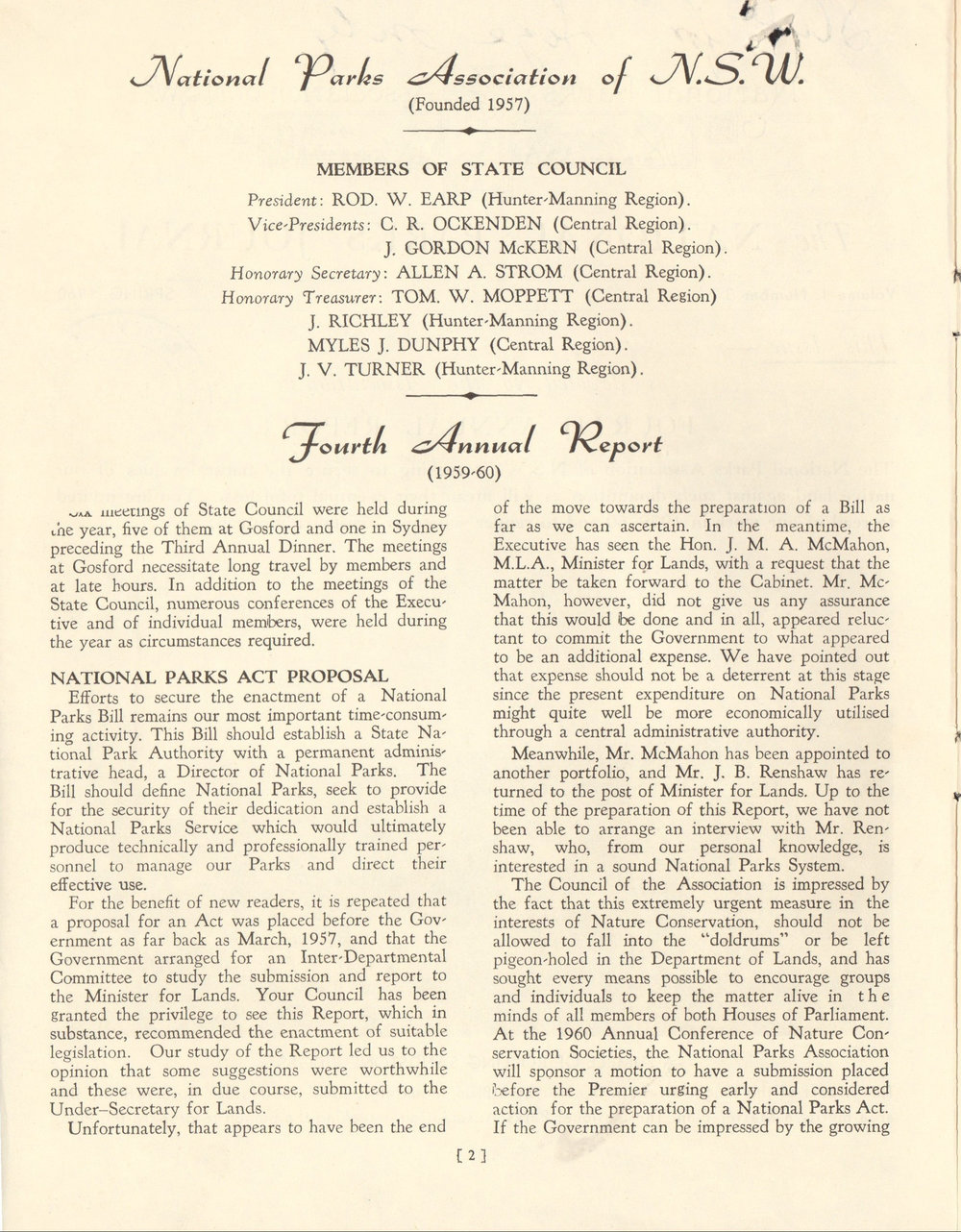Ku-Ring-Gai Chase The National Parks Journal Spring 1960