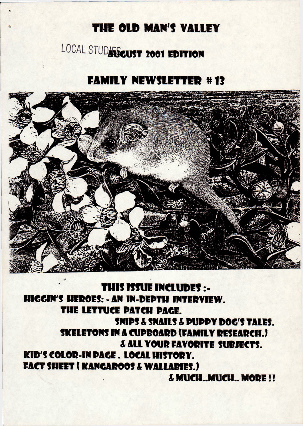 Old Mans Valley Family Newsletter no 13