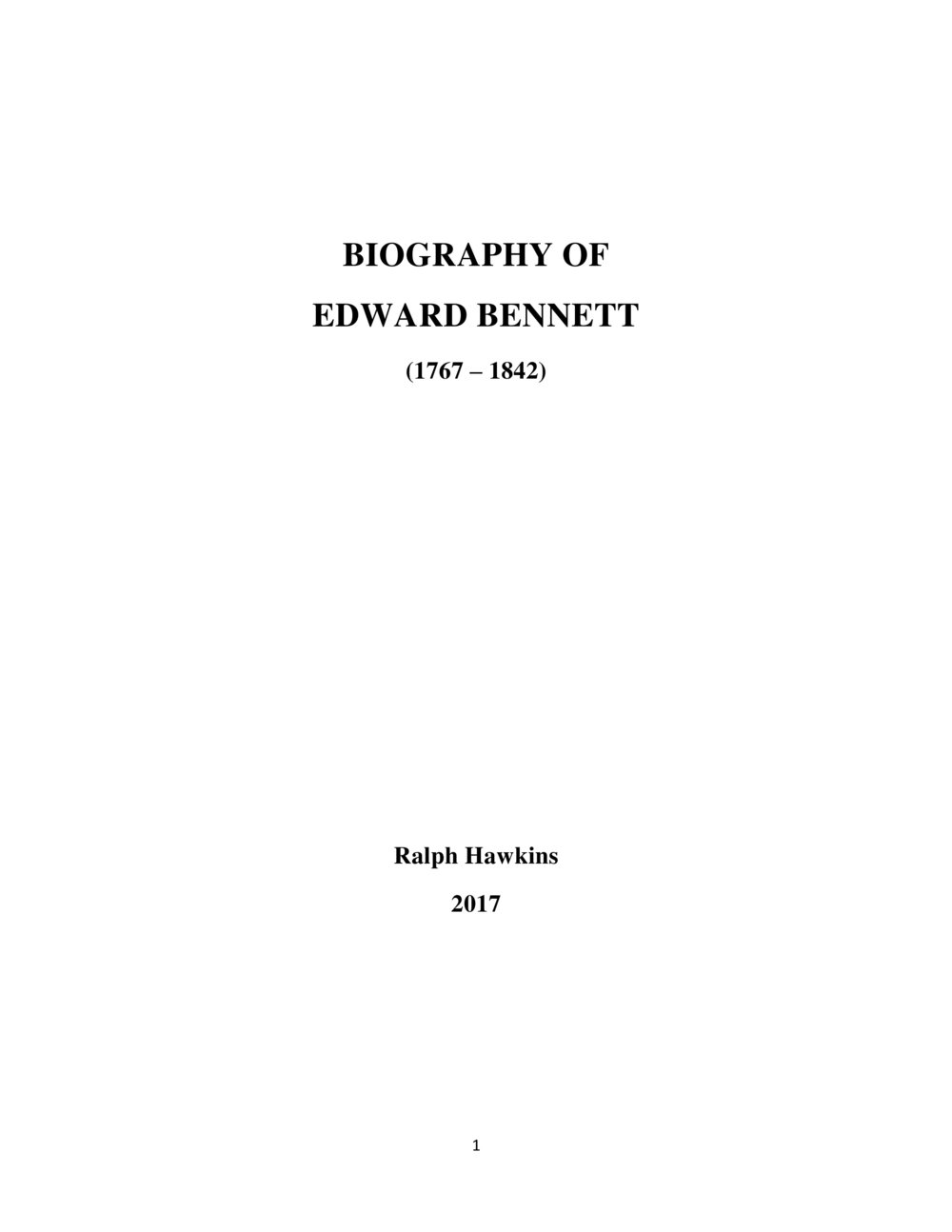 Biography of Edward Bennett