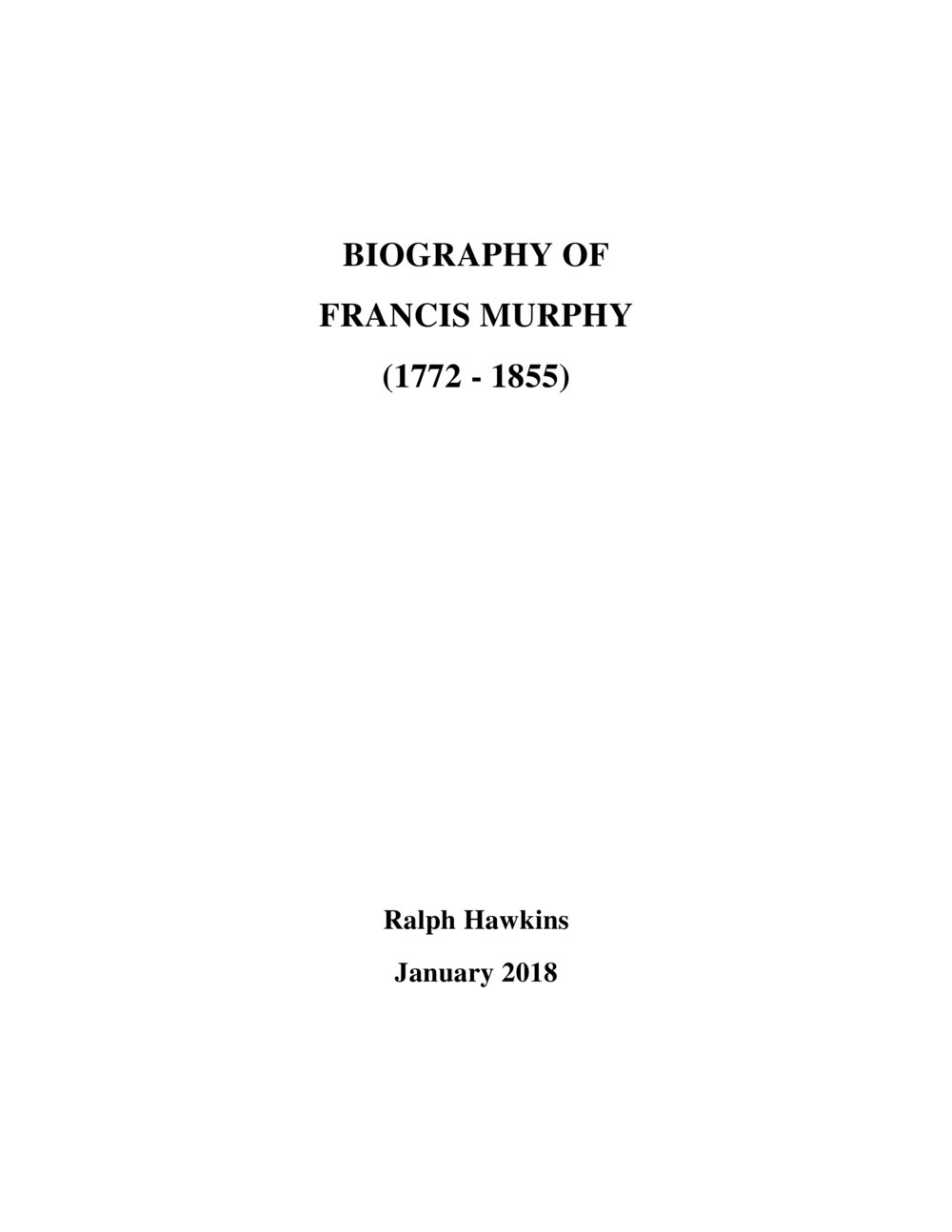 Francis Murphy - Convict of Cherrybrook