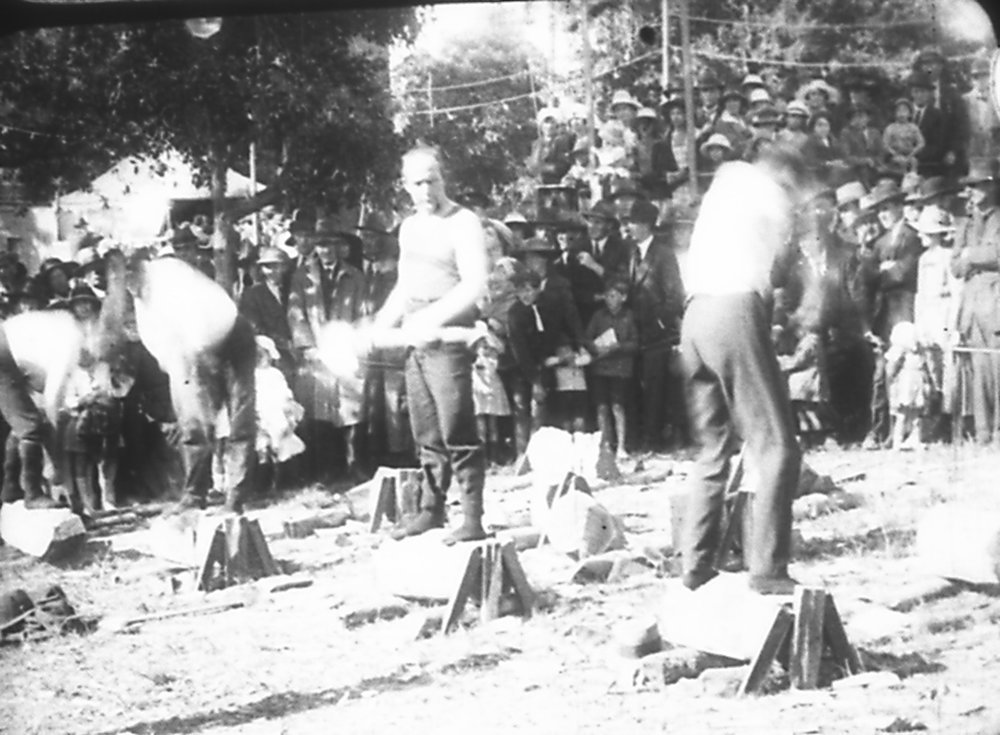 Wood Chopping competition held during Gala Week