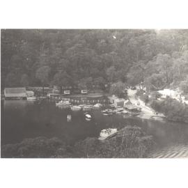 Berowra Waters, showing ferry and boatshed