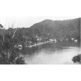 Berowra Waters from the lookout, showing the ferry, c. 1935