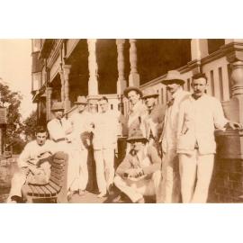 Painters outside of St Kilda Hospital, Hornsby (Pakenham), c. 1925