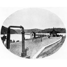 Hawkesbury River Railway Station, looking towards the causeway, c. 1900