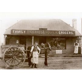 Richards and Hooper, Grocers, Wahroonga, showing horse and cart