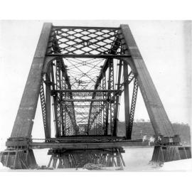 First Hawkesbury River Railway Bridge under construction c. 1888