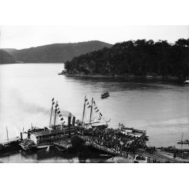 The General Gordon paddle steamer during the Hawkesbury River Railway Bridge opening