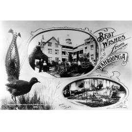 'Best Wishes from Wahroonga' [postcard], showing scenes of Sydney Sanatorium