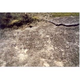Cowan tent school, Christie inscription, 1927