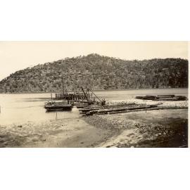 Dock for the landing of goods used in the construction of the Pacific Highway
