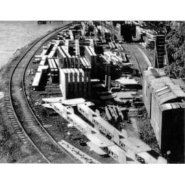 Second Hawkesbury River Railway Bridge construction site